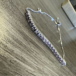 Sterling silver bracelet with gems